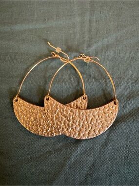 Gold Textured Aster Earrings - Women Accessories